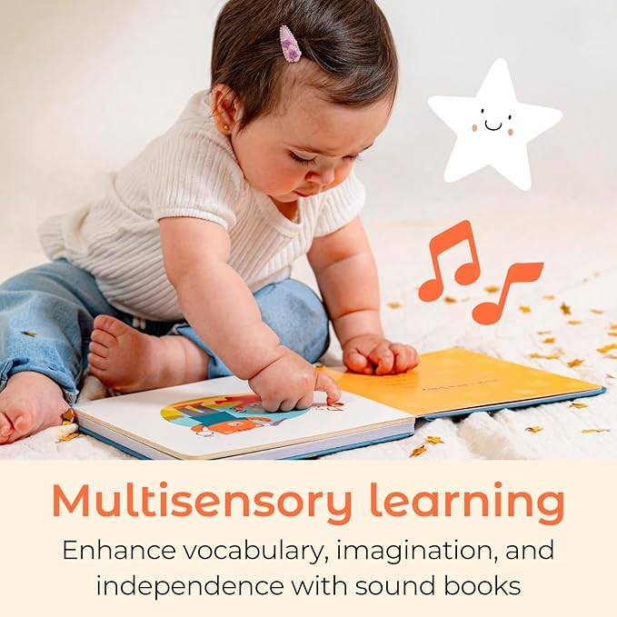 Cali's Books Twinkle Twinkle Little Star – USB-C Rechargeable Musical Book for 1-Year-Old | Sound Book for Toddlers 1-3 with Bedtime Lullabies – Nursery Rhymes Musical Book