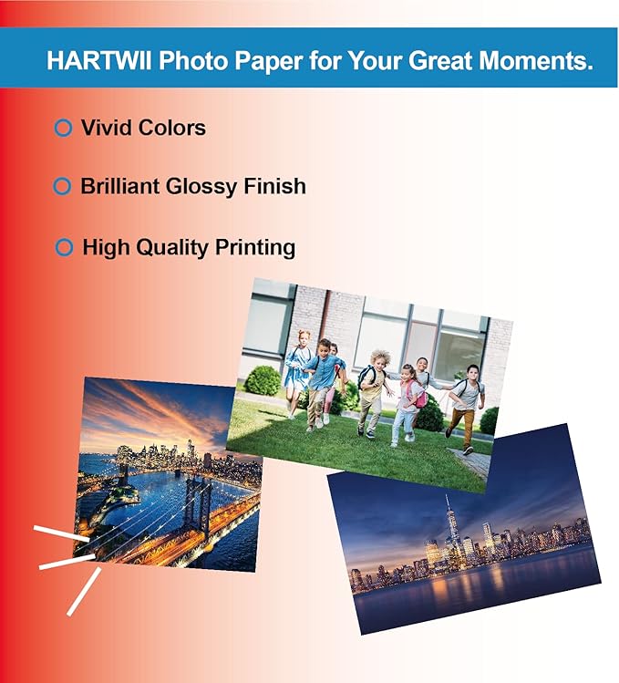 220 Sheets Inkjet Glossy Thin Paper 8.5x11 inch 30lb 120gsm A4 Letter Size For Brochure Printing, CustomChip Bag Party Favors,Single Side, Suitable for All Dye Ink HP001