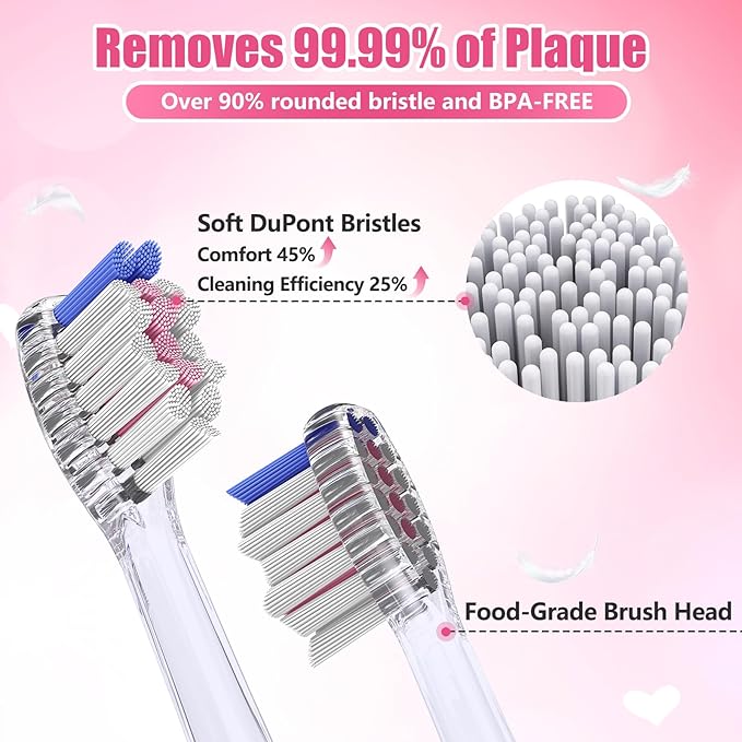 Kids Electric Toothbrush Toddler Toothbrush Age 2-4-8-12 Girls Electric Toothbrush with Timer Rainbow LED Light Up Vibrating Toothbrush Battery Operated Childrens Sonic Tooth Brush (Rabbit Pink)