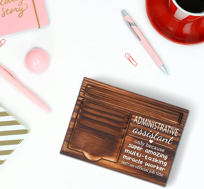Administrative Assistant Gifts for Women Men, Funny Gift Admin Assistant Idea, Thank You Gifts for Admin Assistant, Administrative Assistant Day Gifts Office Self-Stick Note Pad Holders SD131