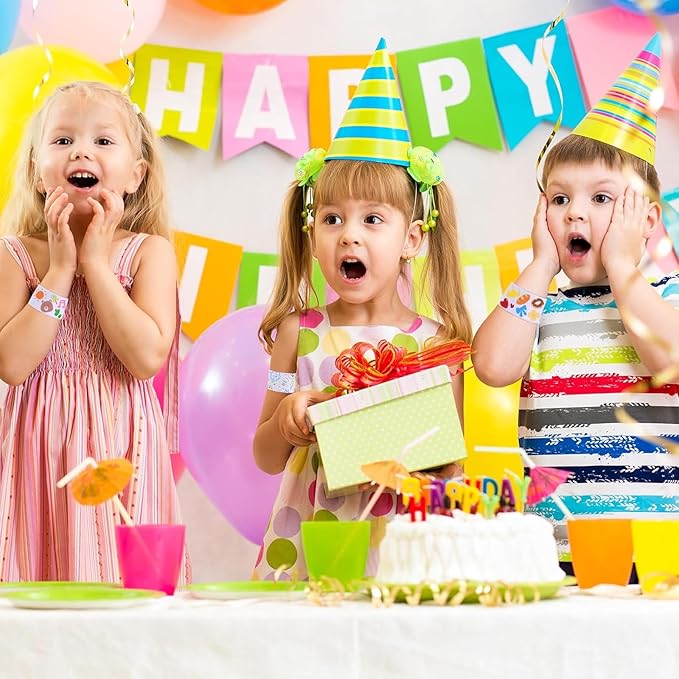 36 PCS Slap Bracelets Blank DIY Slap Bracelets Color Your Own Slap Bracelets Slap Bands Wristbands Snap Bracelets for Birthday Halloween Thanksgiving Christmas Party