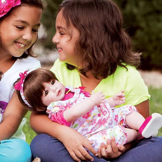 ADORA Toddler Time Babies, 20" Premium Doll with Hand Painted Eyelashes and Face, Fresh Baby Powder Scent and Removable Clothing, Birthday Gift for Ages 6+ - Love & Joy