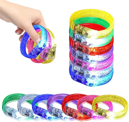 35pcs Glow Bracelets Glow in The Dark Party Supplies Bracelets Toys for Kids Birthday Halloween Christmas Party Favors