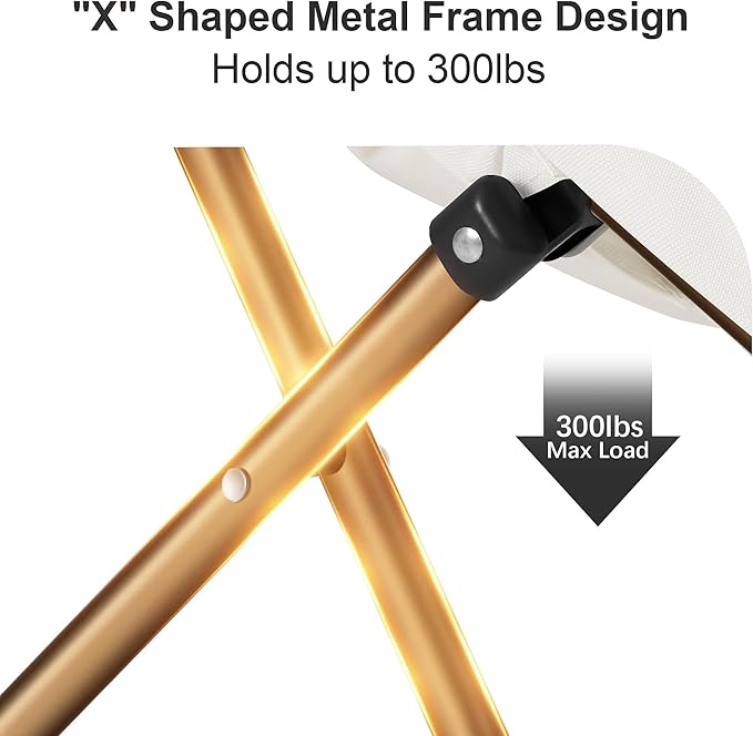 Comfy Saucer Chair, Foldable Living Room Chairs, Soft Faux Fur Lounge Chair for Bedroom, Reading Chairs for Adults, Kids, X-Large (White)