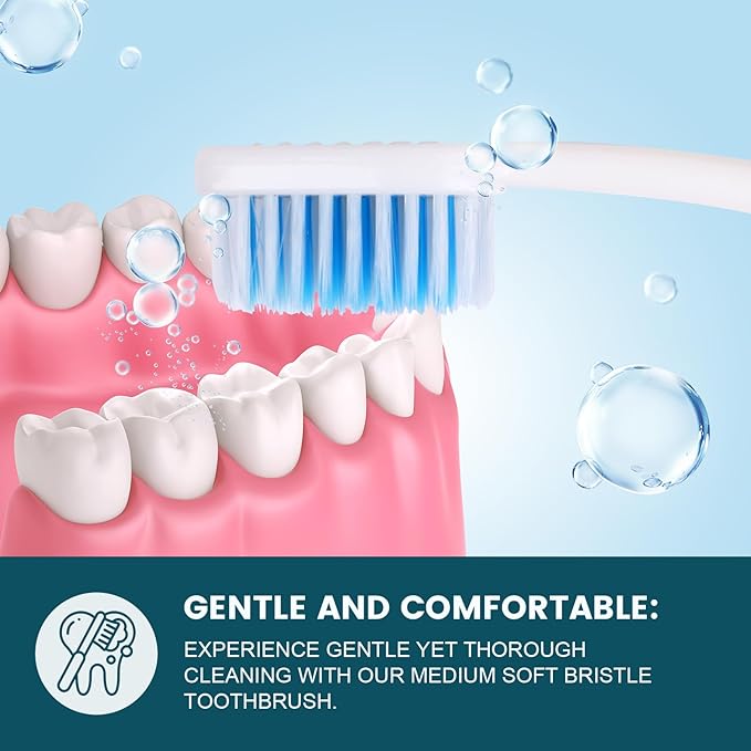 Navona 300 PCS Bulk Toothbrush Pack, Premium Individually Wrapped Disposable Toothbrush, Soft Toothbrush for Adult or Kid, Ergonomics Handle, Soft Bristle Toothbrush, Perfect for Travel,Hotel,Donation