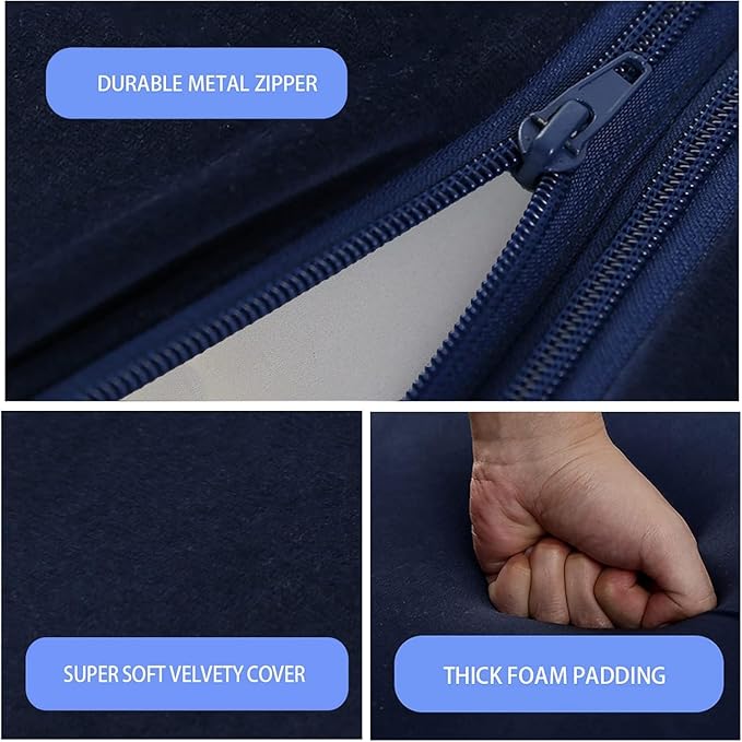 MeMoreCool Modular Kids Play Couch, 10 Piece Foam Lounge Sofa for Playroom, Large Toddler Bed and Block Couch for Boys, Navy