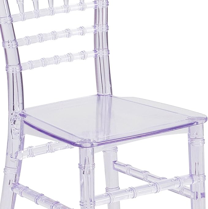 Flash Furniture HERCULES 10 Pack Childâ€™s Transparent Crystal Resin Party and Event Chiavari Chair for Commercial & Residential Use