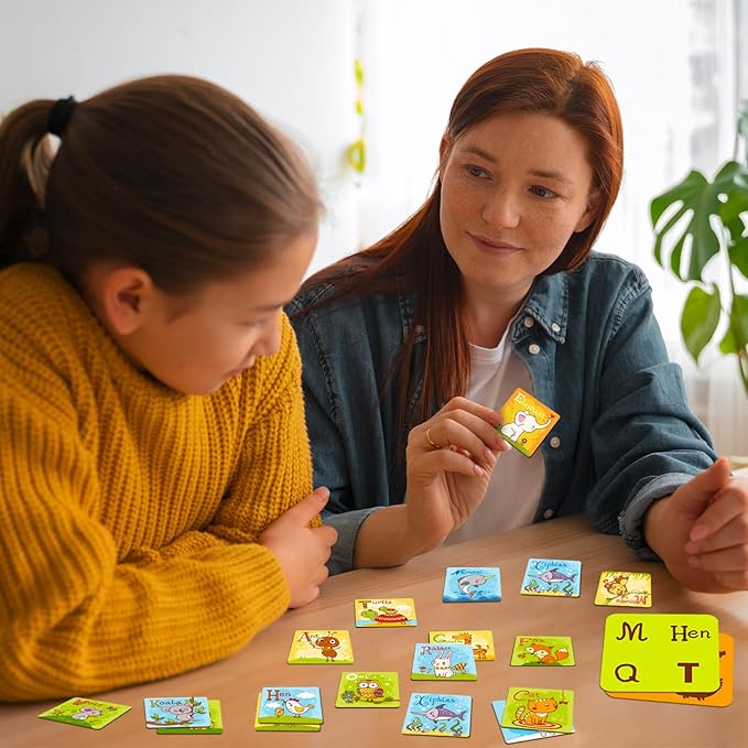 Animal Letter Memory Game ABC Learning for Toddlers, Fun Matching Game, Educational Toys for Kids, Preschool Learning Toys and Alphabet Flash Cards for Boys & Girls Age 4 to 8