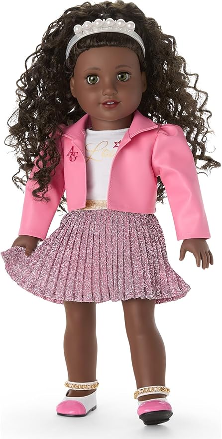 American Girl Truly Me 18-inch Doll Celebrity Chic Outfit with Jacket, Top, Skirt, Flats, and Ankle Straps, for Ages 6+