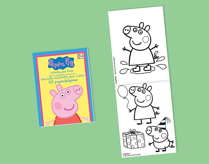 Amscan 397847 Peppa Pig™ Activity Pad | Party Favor | 1 piece