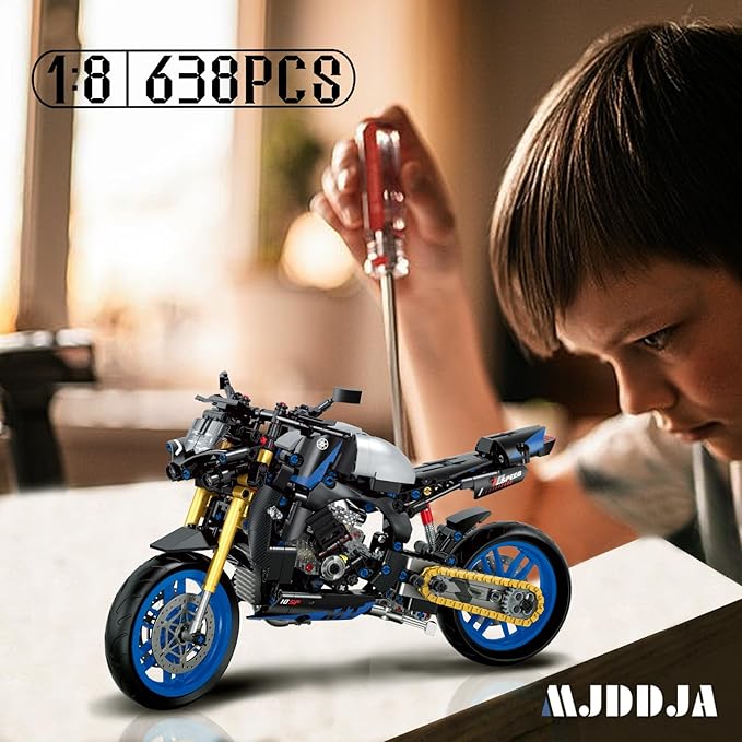 1:8 Motorcycle Building Set for Adults, Building Blocks for Adults, Collectible Toy for 14 15 16+ Years Old Boys, Teenage Boys Gifts on Birthday(579PCS)