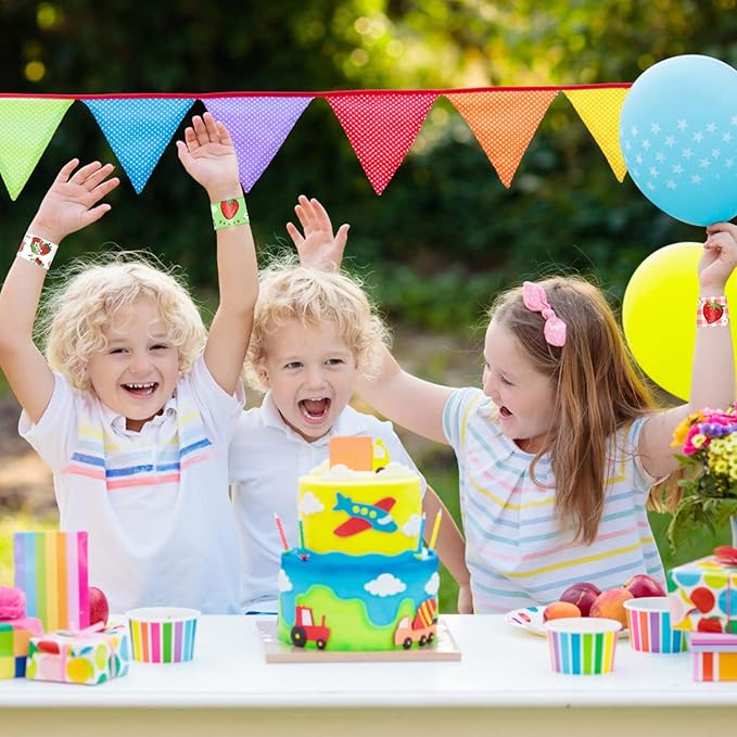 48PCS Strawberry Party Favors Slap Bracelets Berry First Birthday Party Supplies Decorations for Baby Shower Strawberry Party Sweet 1st Birthday Party Strawberry Party Summer Party