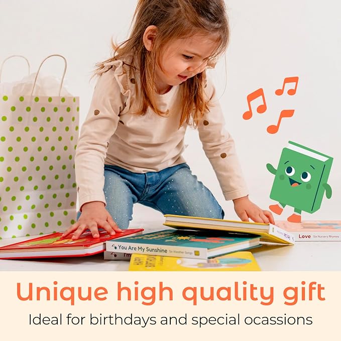 Cali's Books Twinkle Twinkle Little Star – USB-C Rechargeable Musical Book for 1-Year-Old | Sound Book for Toddlers 1-3 with Bedtime Lullabies – Nursery Rhymes Musical Book