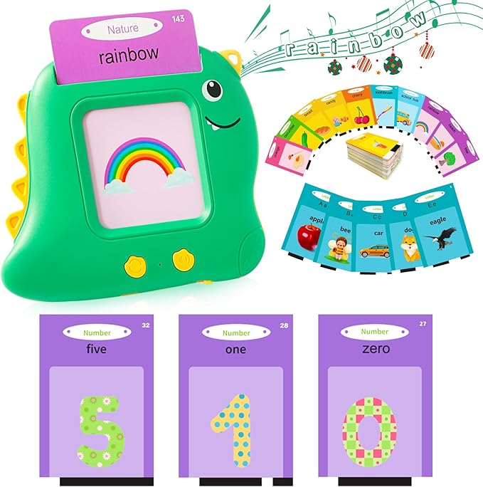 510 Words Pocket Speech Talking Flash Cards - Montessori Speech Buddy Early Learning Speech Buddy Flashcards for Toddlers, Audible Educational Device Speech Therapy Materials Development Sensory Toys
