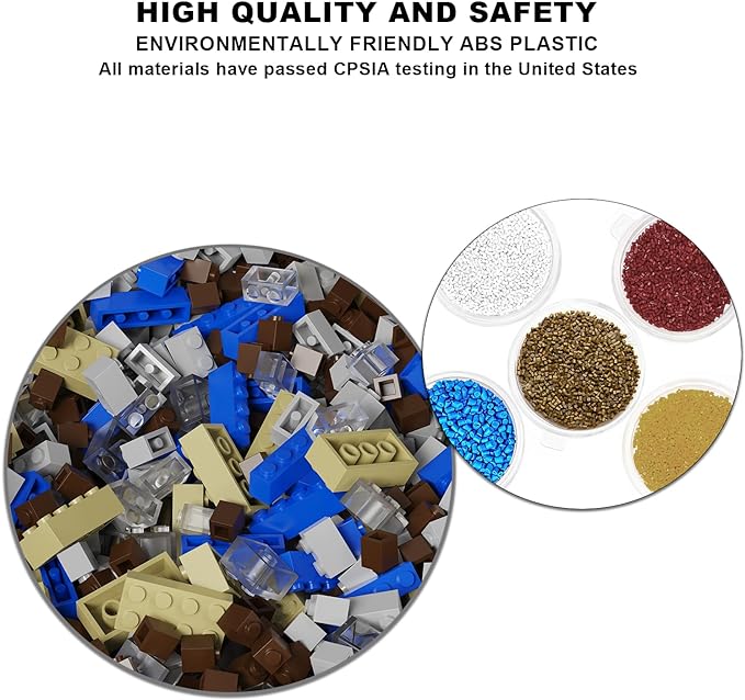 300 Pcs Classic Building Bricks, Blue Bulk Bricks,Compatible with Lego and Major Brands Parts and Pieces, Creative Building Block Toys for Boys Girls Ages 6 7 8 9 10 Year Old