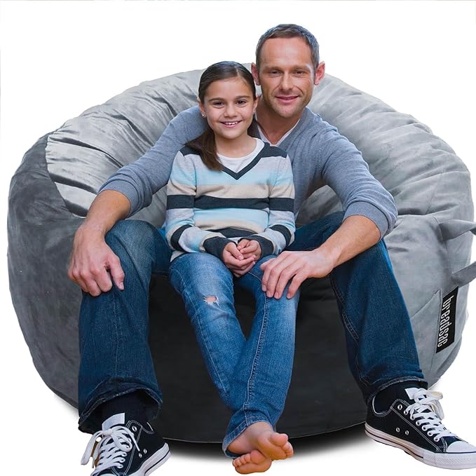 Bean Bag Chairs, Memory Foam Bean Bag Chair for Adults/Teens/Kids, High-Rebound Memory Foam Lazy Sofa Furniture for Living Room Bedroom College Dorm