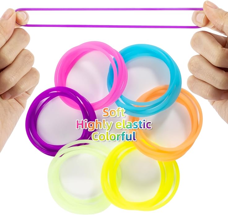 60 Jelly Bracelets 80's Adult Size - MAQIHAN Neon Gummy Bracelets for Women Kids 80s Jelly Bangles Glow Silicone Bands Jewelry Wristband Rainbow Jellies Bangle Girl Colored Accessories Toy Party Favor