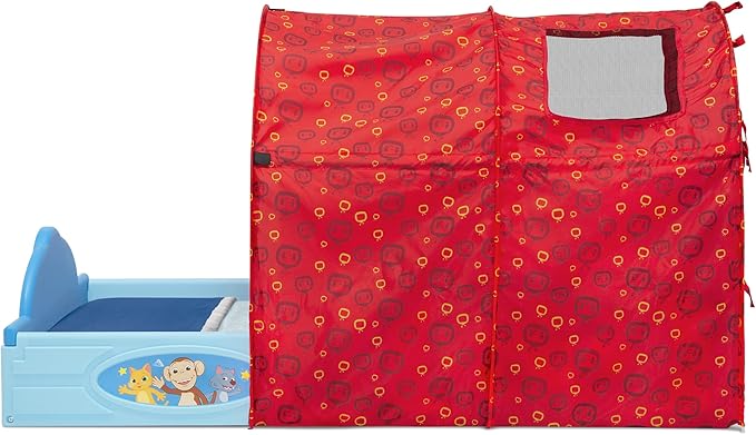 Delta Children - CoComelon Sleep and Play Toddler Bed with Tent, Blue