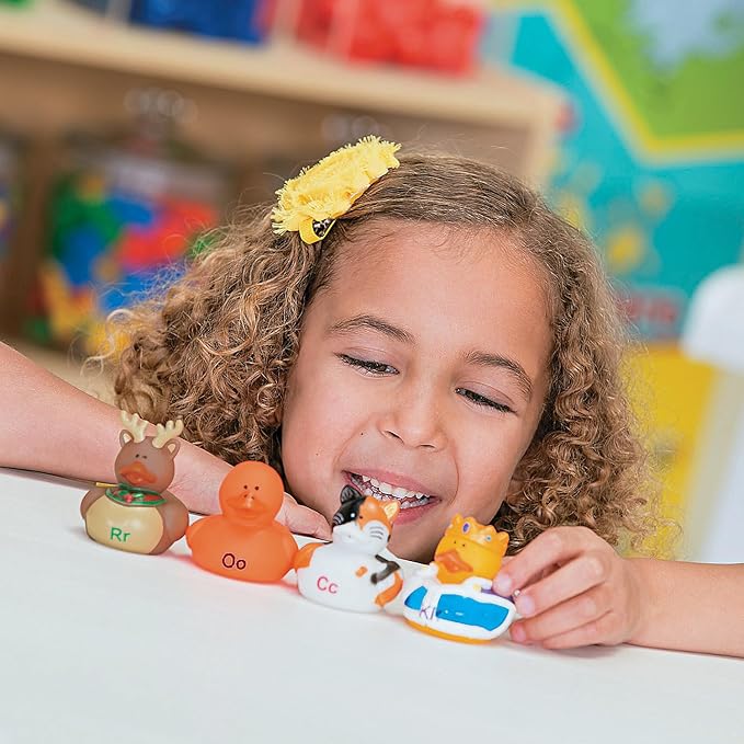 Abc's Rubber Duckies - 26 Pieces - Educational and Learning Activities for Kids