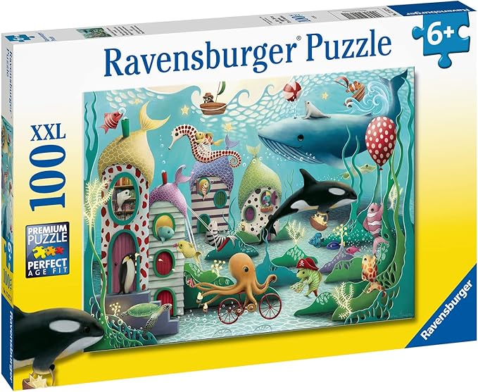 Ravensburger Underwater Wonders 100 Piece Jigsaw Puzzle for Kids - Fun and Educational Toy | Perfect Age Fit | Sustainable Wooden Pieces | Climate Pledge Friendly - 12972