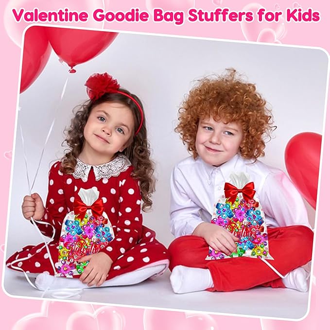 24PCS LED Light Up Fidget Spinner Bracelets Valentine Party Favors Bulk for Kids 4-8 8-12 Glow in Dark Goodie Treat Bag Stuffers Treasure Box Toys Carnival Prizes Birthday Return Gifts for Boys Girls