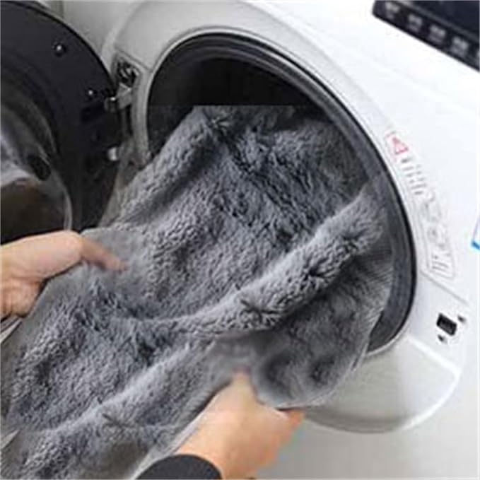 7ft Giant Bean Bag Chair Cover （No Filler） Soft PV Fur Bean Bag Sofa Portable Living Room Furniture Lazy Sofa Bed Cover for Adults Kids (Orange, 6ft)