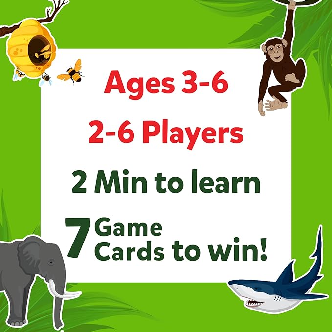 Skillmatics Card Game - Guess in 10 Junior Animals for Kids, Boys, Girls Who Love Board Games and Educational Toys, Travel Friendly for Ages 3, 4, 5, 6