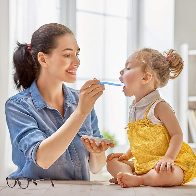 Vicloon Baby Silicone Spoons, Silicone Soft Baby Feeding Spoon Set 5 PCS, First Stage Toddler Spoons Training Spoon for Baby 4 Months, Baby Utensils Gum-Friendly BPA Free for Microwave and Dishwasher