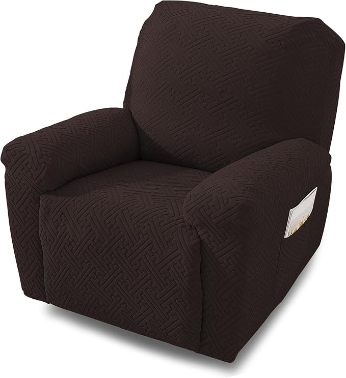 NORTHERN BROTHERS Oversized Recliner Chair Covers, Large Lazy Boy Recliner Covers, Stretchy Cover for Recliner Chairs, Dark Brown