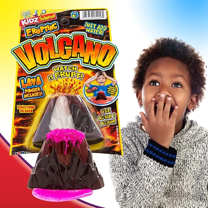 2Chill Small Erupting Volcano Science Kit (6 Volcano Toy) Science Experiments for Kids 6-8. Preschool Educational Lab Learning STEM Toys & Homeschool Supplies. 5429-6