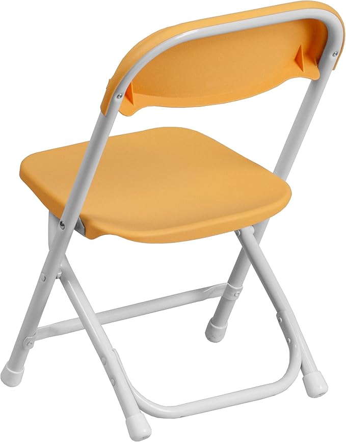Flash Furniture Kids Yellow Plastic Folding Chair