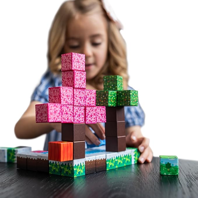 64 PCS Magnetic Blocks for Kids - STEM Montessori Sensory Toys for Toddlers Kids Boys Girls Ages 3 4 5 6 7 8 (Multicolor) - Magnetic Building Blocks Toys