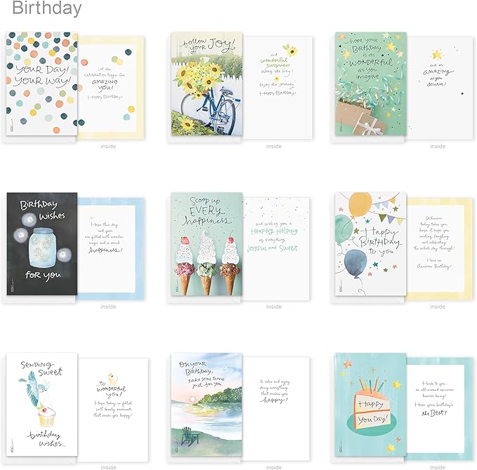 American Greetings 60-Count All Occasion Greeting Card Assortment with Storage Box, Dividers, Envelopes and Seals (Kathy Davis Designs)