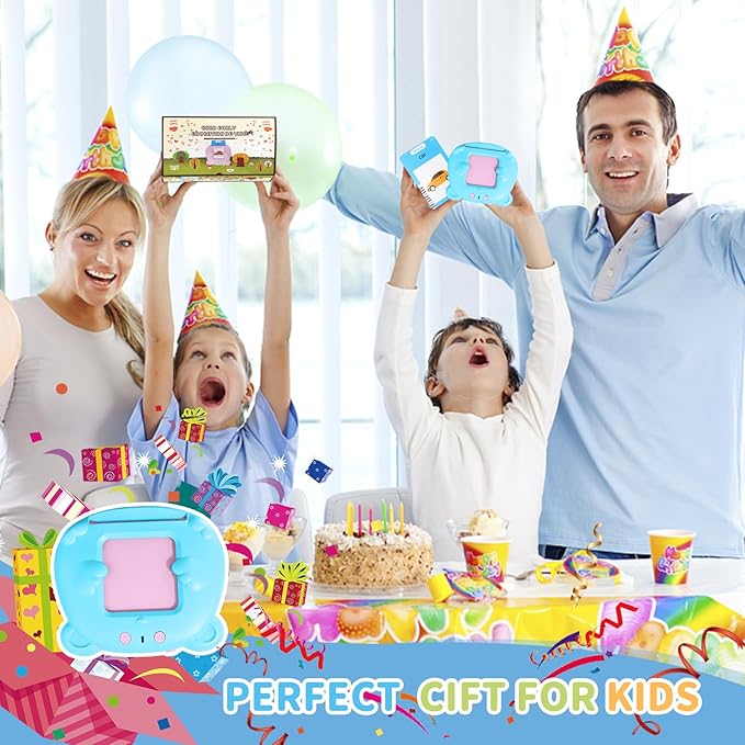 Kids Toddler Talking Flash Cards with 224 Sight Words,Montessori Toys,Speech Therapy,Autism Sensory Toys,Learning Educational Gifts for Age 2 3 4 5 Years Old Boys and Girls (Blue)