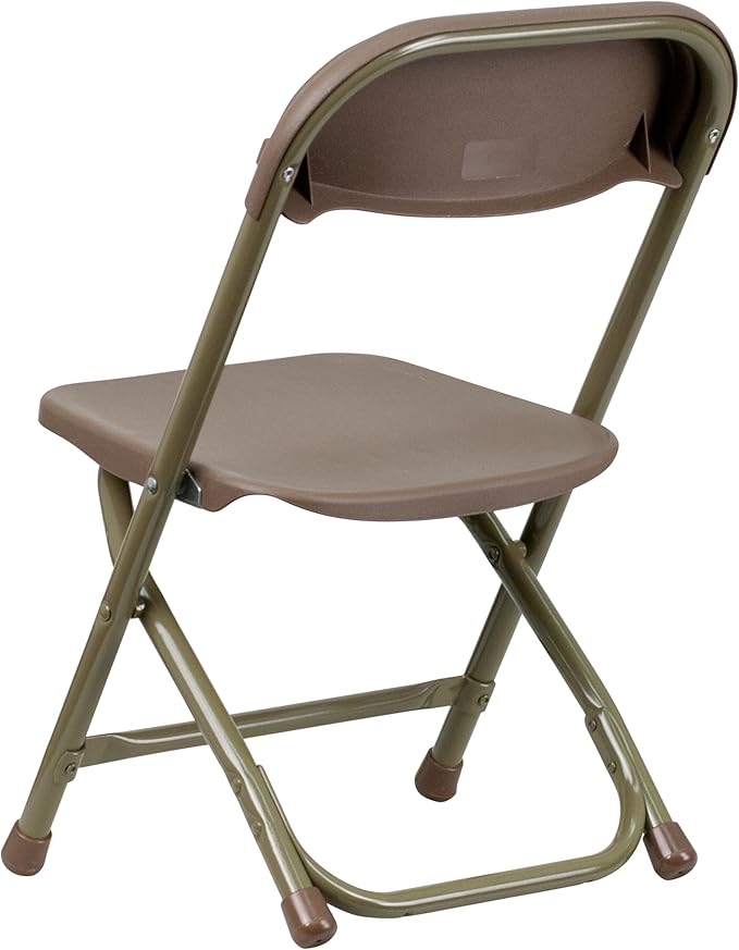 Flash Furniture 2 Pk. Kids Brown Plastic Folding Chair