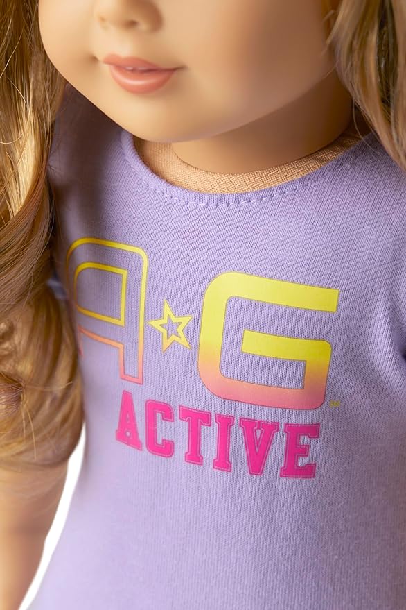 American Girl Truly Me 18-inch Doll #102 with Blue Eyes, Strawberry-Blonde Hair, Lt-to-Med Skin, T-shirt Dress, For Ages 6+