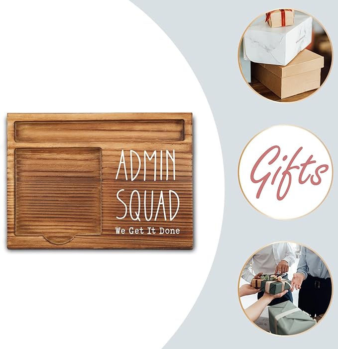 akeke Admin Squad gifts, Admin Team Gifts, Admin Life Gift, Administrative Assistant Staff Gifts, Thank You Administration Appreciation Gifts Office Self-Stick Note Pad Holders GSH1