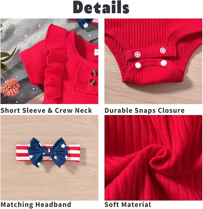 Aalizzwell Newborn Infant Baby Girls Summer Outfit