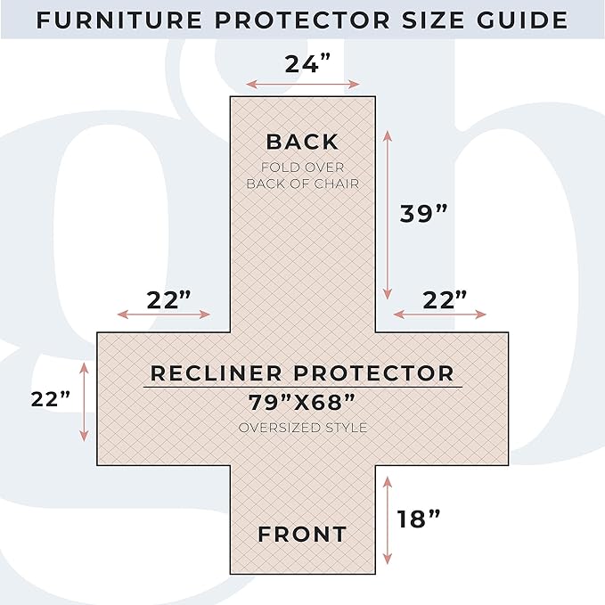 Great Bay Home Reversible Recliner Chair Cover - Washable Slipcover Furniture Protector with Elastic Straps - Chair Cover for Dogs, Kids, and Pets - Quilted & Stitched Detail (Recliner, Black/Taupe)