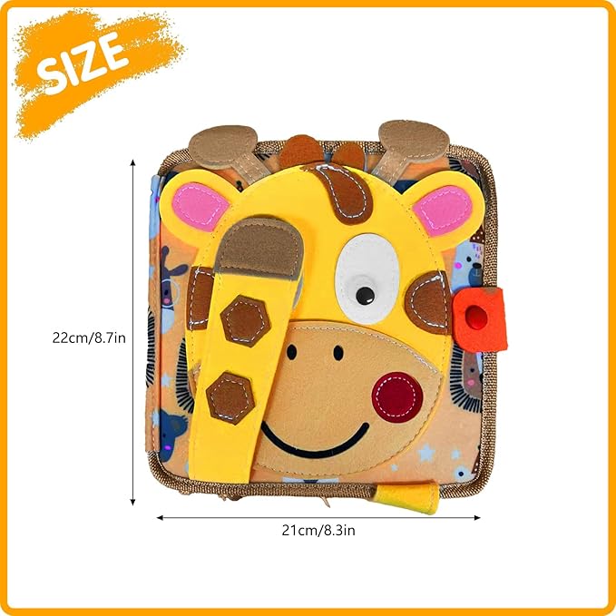 Montessori Busy Book for Toddlers 3, Busy Board Sensory Toys for Toddlers,Montessori Toys for 3+ Year Old Girls Gift,Toddler Travel Activities Educational Toys