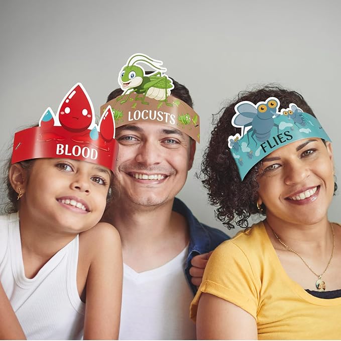 30 Pcs Passover Plague Toys Crafts for Kids Pesach Games Party Favors Ten Plagues of Egypt Kit Crafts Passover Decoration Gift for Seder Family Party Holiday Supply