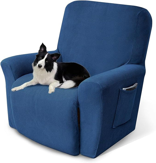 Recliner Chair Cover Lazy Boy Recliner Covers Recliner Covers for Recliner Chair 1 Piece Furniture Protector Prevent wear and pet Hair（Recliner,Classic Blue）