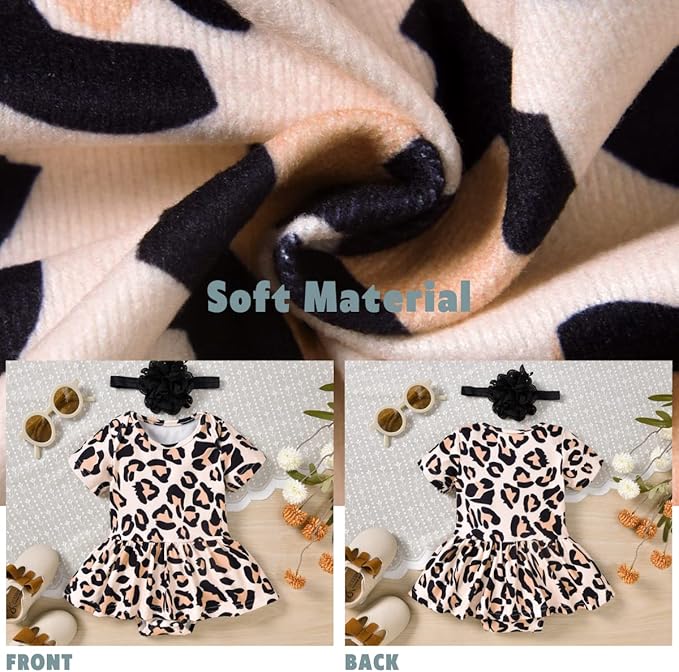 Aalizzwell Newborn Infant Baby Girls Bodysuit Dress