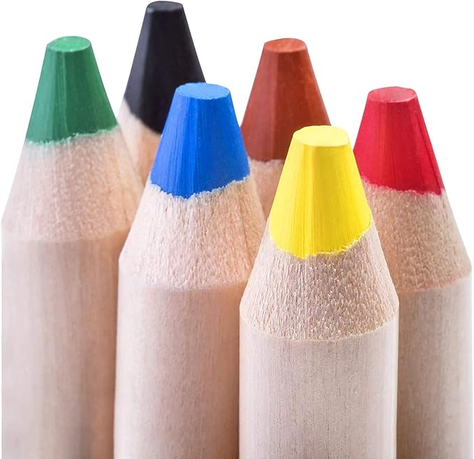 3 In 1 Colouring Pencils | 24 Colours Set inc. Brush And Sharpener | Non-Toxic And Vegan Colours For Ages 3 And Up