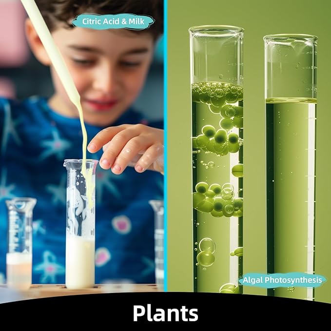 Science Kits for Kids Age 4-8-12, 52 Science Experiments for Kids 6-8, 5 in 1 Physics and Chemistry Set, STEM Projects Toys for Boys and Girls