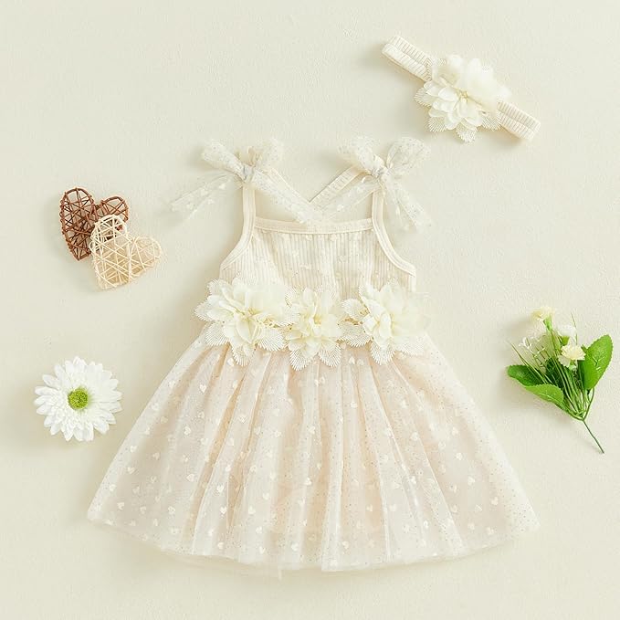 Baby Girl Clothes Daisy Ribbed Bodysuit Sleeveless Romper Dress Summer Outfit for Girls Newborn 3 6 9 12 18 Months