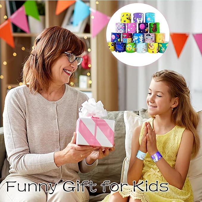 30 PCS Slap Bracelets Kids Party Favors,Bulk Emotions Camouflage Leopard Print Snap Bracelet Party Favors Supplies for kids&teens Gifts Teacher Classroom School Favors Prizes Christmas Gift