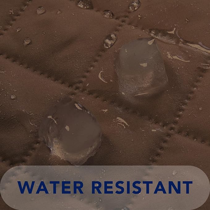 PureFit Reversible Quilted Sofa Cover, Water Resistant Furniture Protector, Washable Couch Cover with Non Slip and Elastic Straps for Kids, Dogs, Pets (Oversized Recliner, Coffee/Ivory)