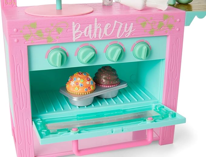 American Girl WellieWishers 14.5-inch Doll Birthday Cupcake Kitchen Playset with Oven and Baking Equipment, For Ages 4+