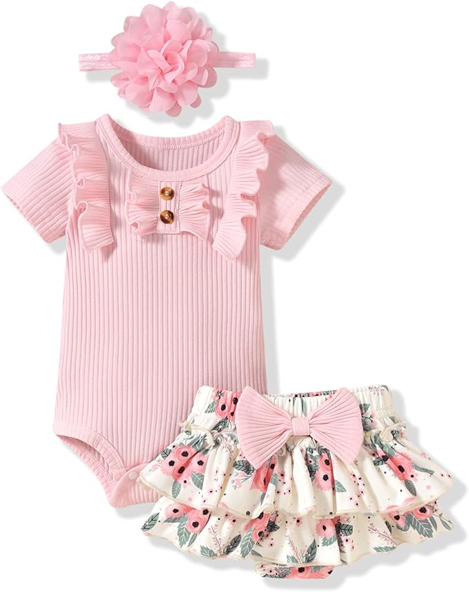 Aalizzwell Newborn Infant Baby Girls Summer Outfit